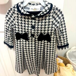 Rare Edition. 2T. Houndstooth Dress and Coat.